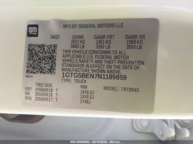 1GTG5BEN7N1189859 GMC Canyon 2wd  Short Box Elevation Standard