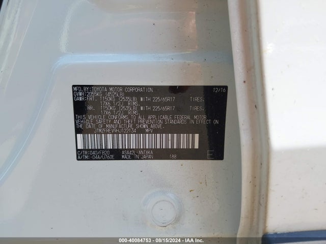 Toyota RAV4 LE 2017 JTMZFREV9HJ122134 Image 9