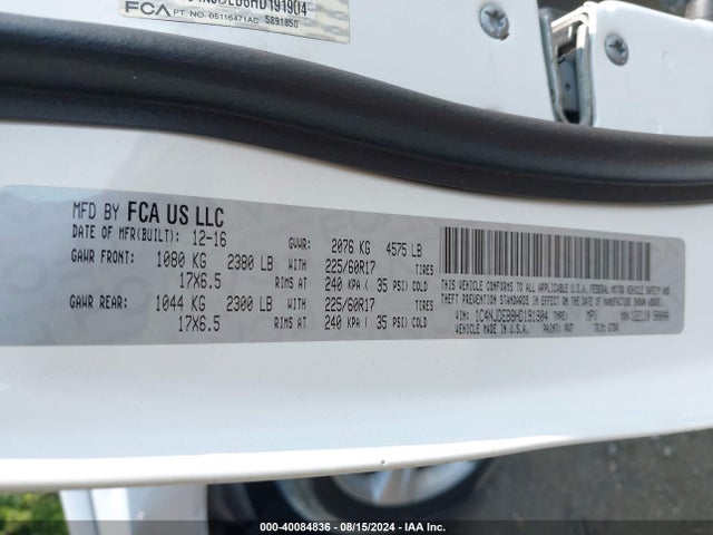 Jeep Compass Latitude 4x4 2017 1C4NJDEB8HD191904 Image 9