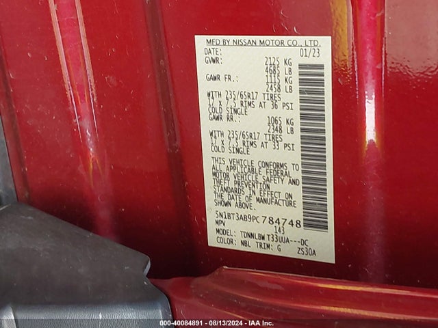 Nissan Rogue S Intelligent Awd 2023 5N1BT3AB9PC784748 Image 9