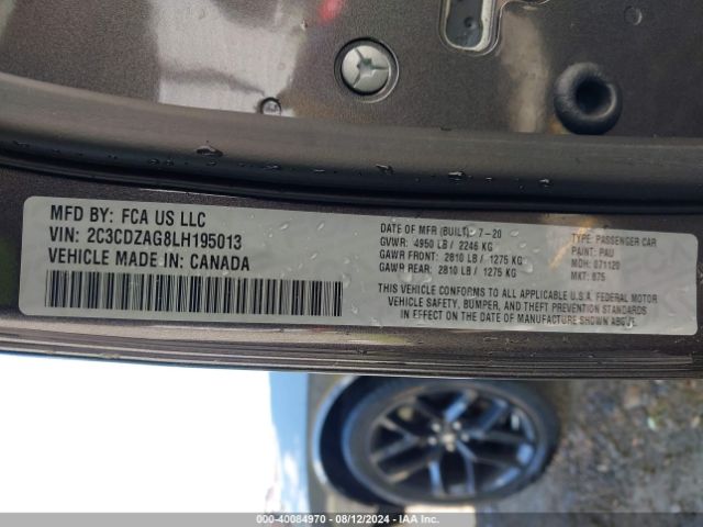 2020 DODGE CHALLENGER 2C3CDZAG8LH195013 Photo 8