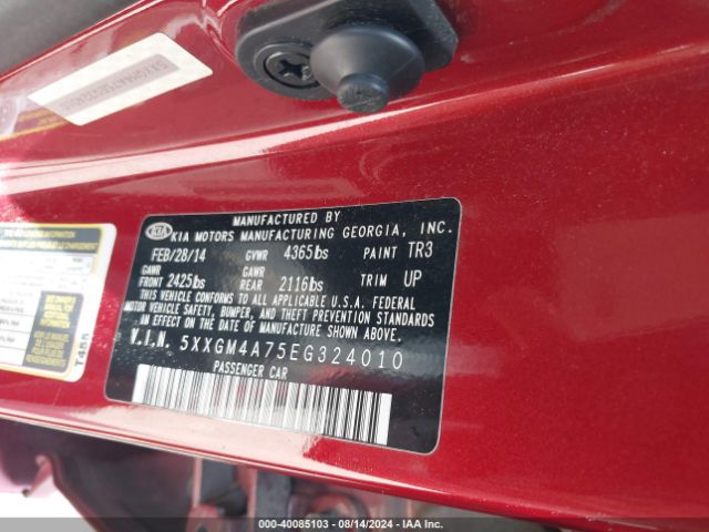 5XXGM4A75EG324010 KIA Optima Lx
