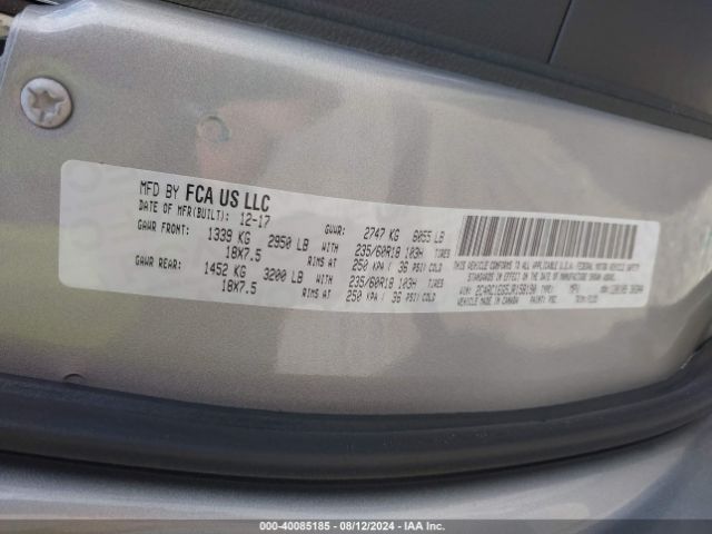 2C4RC1EG5JR158190 Chrysler Pacifica Touring L Plus