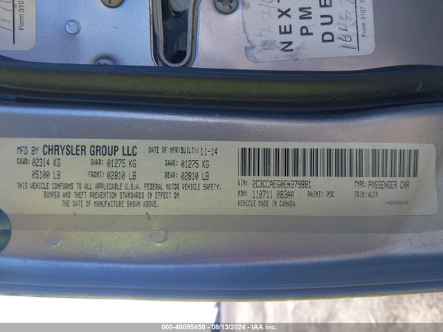 2C3CCAEG0EH379881 Chrysler 300C
