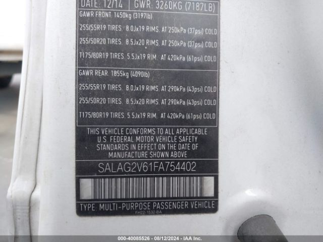 SALAG2V61FA754402 Land Rover LR4