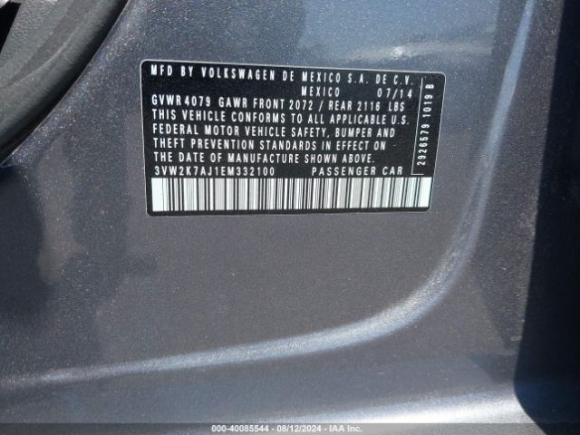 3VW2K7AJ1EM332100 Volkswagen Jetta 2.0l S