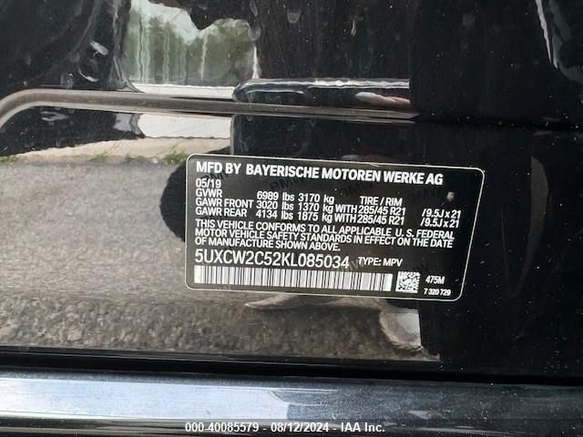 5UXCW2C52KL085034 BMW X7 Xdrive40i