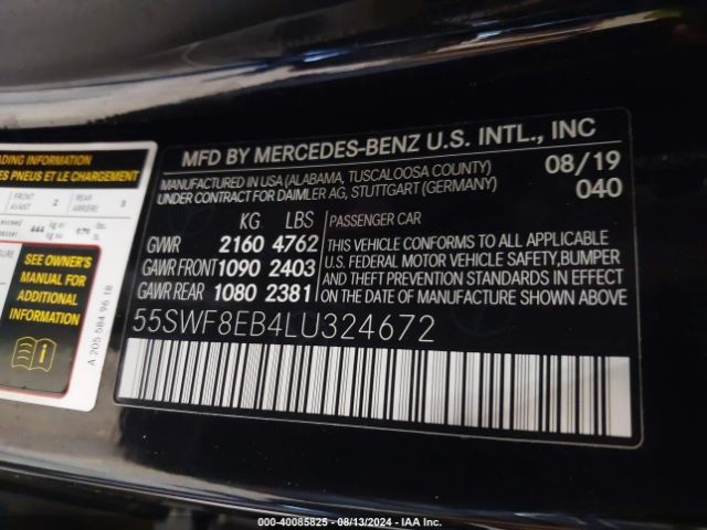 55SWF8EB4LU324672 Mercedes-Benz C 300 4matic