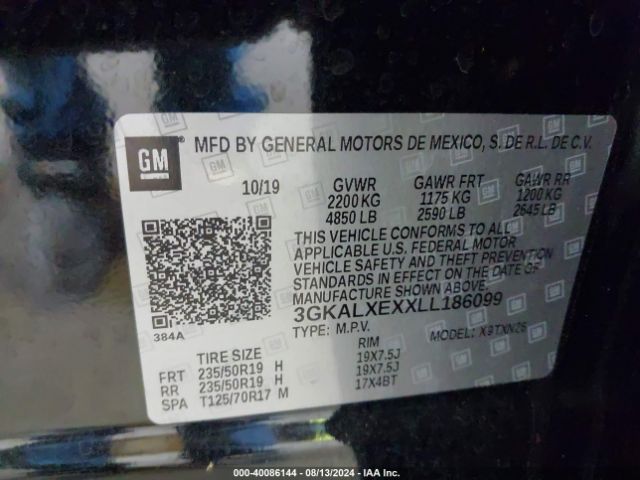 3GKALXEXXLL186099 GMC Terrain Awd Denali