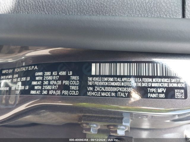 ZACNJBBB8KPK08389 Jeep Renegade Latitude 4x4