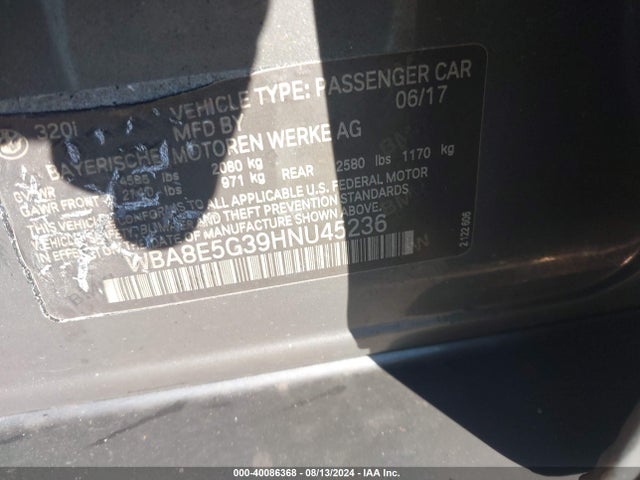 WBA8E5G39HNU45236 BMW 320i Xdrive