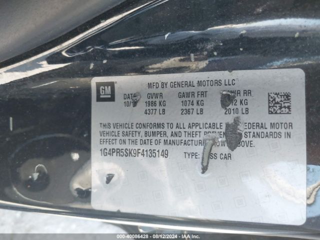 1G4PR5SK9F4135149 Buick Verano Convenience Group