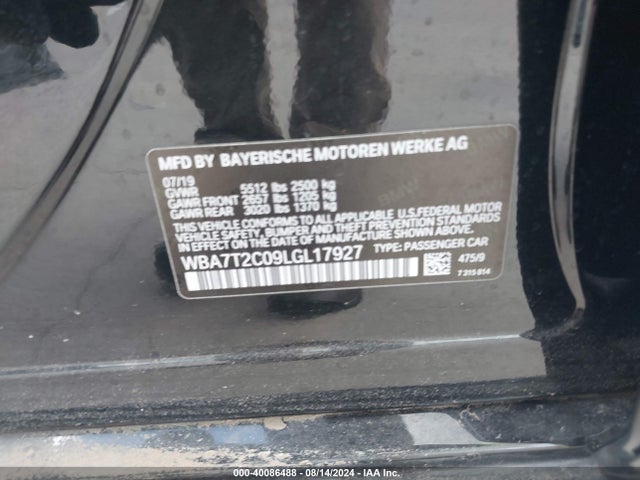 WBA7T2C09LGL17927 BMW 740I