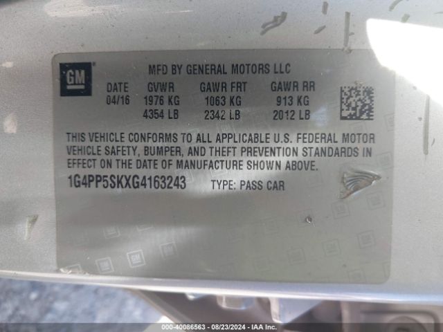 1G4PP5SKXG4163243 Buick Verano
