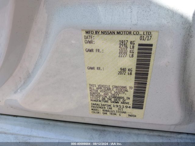 1N4AL3AP1HC195194 Nissan Altima 2.5 S