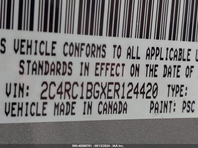 2C4RC1BGXER124420 Chrysler Town & Country Touring