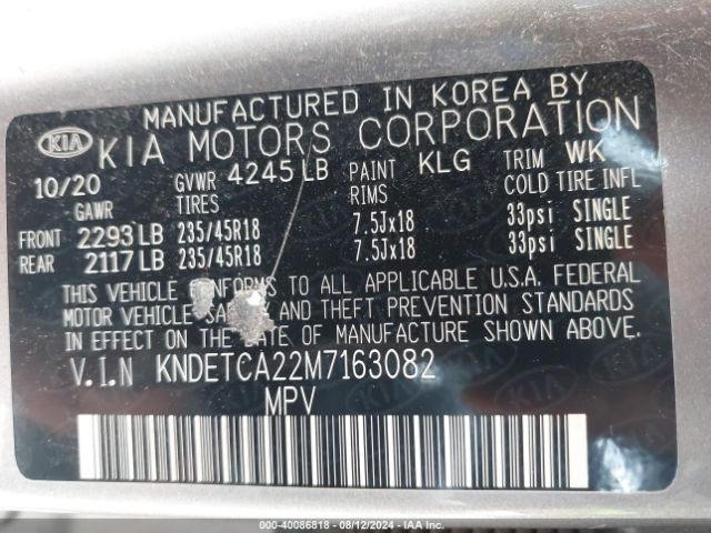 KNDETCA22M7163082 KIA Seltos Sx Turbo
