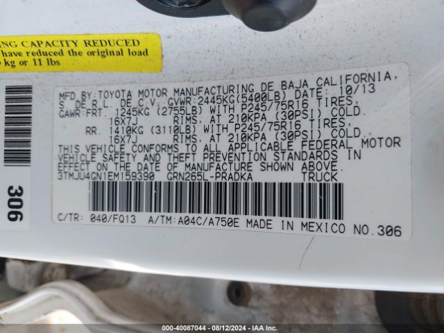 3TMJU4GN1EM159390 Toyota Tacoma Prerunner V6