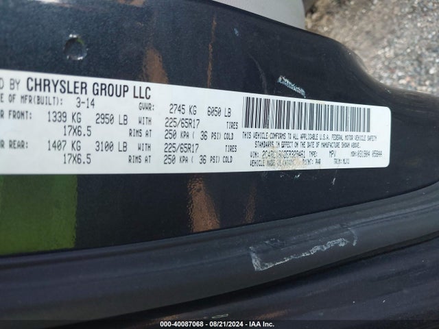 Продаж на аукціоні авто 2014 Chrysler Town & Country Touring, vin: 2C4RC1BG8ER329461, номер лоту: 40087068