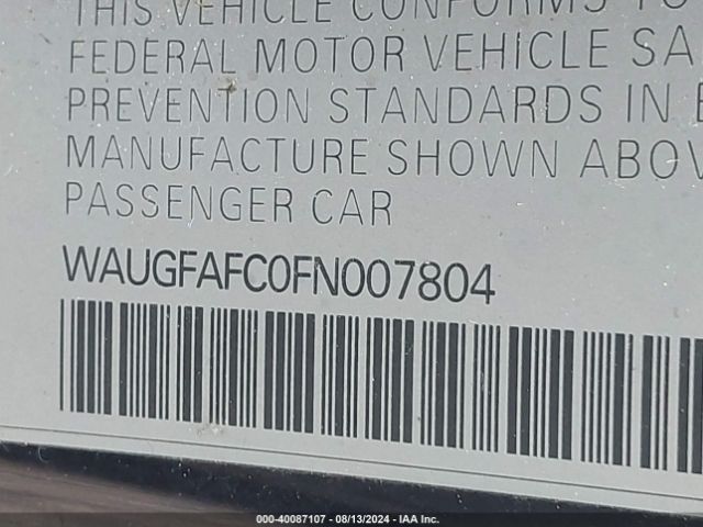 WAUGFAFC0FN007804 Audi A6 2.0t Premium