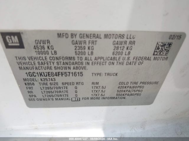 1GC1KUE84FF571615 Chevrolet Silverado 2500hd Wt