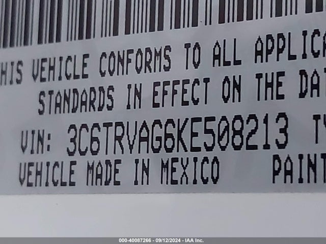 3C6TRVAG6KE508213 RAM Promaster 1500