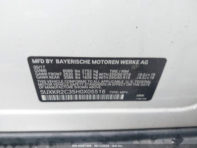 5UXKR2C35H0X05516 BMW X5 Sdrive35i
