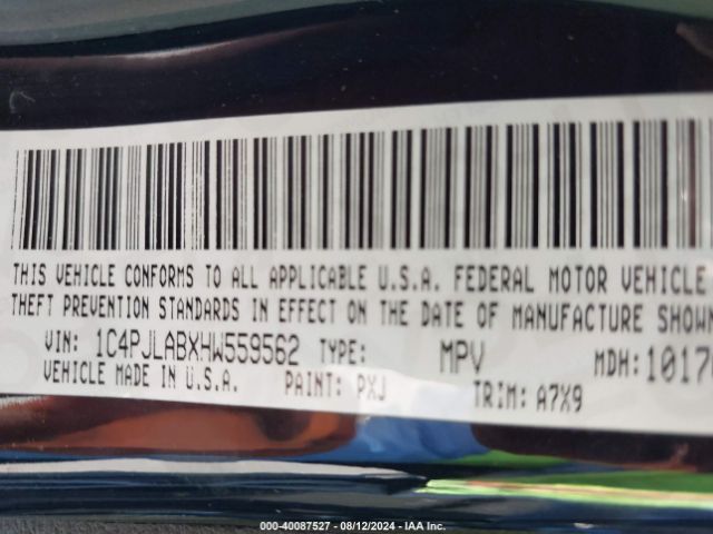 1C4PJLABXHW559562 Jeep Cherokee Sport Fwd
