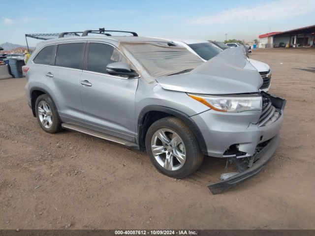 Toyota Highlander Limited V6 2015 5TDDKRFH1FS071985 Image 1