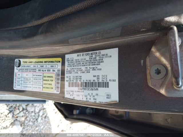 Ford FUSION SE 2014 1FA6P0H73E5367644 Image 9