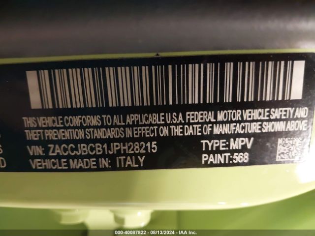 ZACCJBCB1JPH28215 Jeep Renegade Trailhawk 4x4