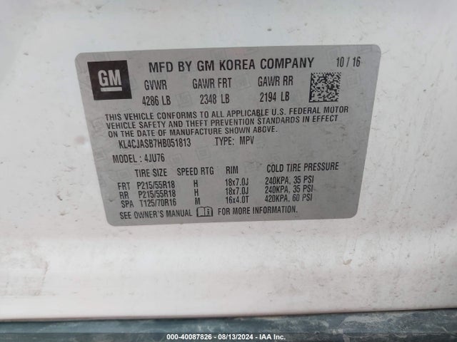 Buick Encore Preferred 2017 KL4CJASB7HB051813 Image 9