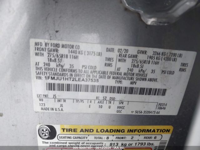 1FMJU1HT2LEA37535 Ford Expedition Xlt