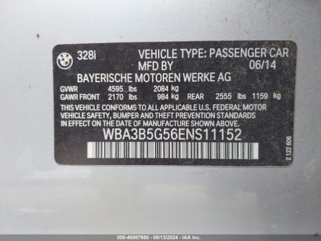 WBA3B5G56ENS11152 BMW 328i Xdrive