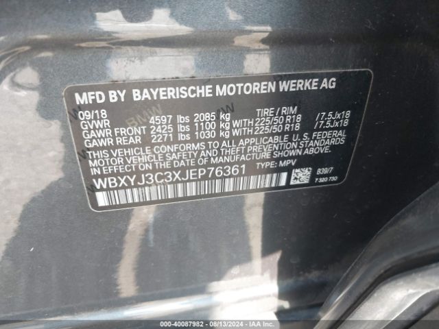 WBXYJ3C3XJEP76361 BMW X2 Sdrive28i