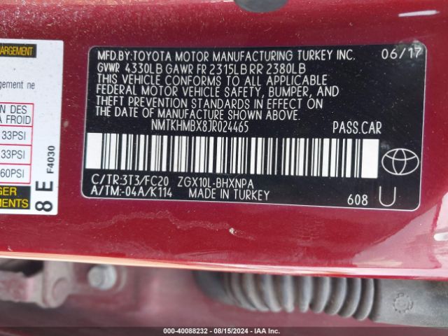 NMTKHMBX8JR024465 Toyota C-HR XLE
