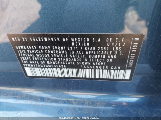3VWH17AU7HM535486 Volkswagen Golf Alltrack Tsi S/tsi Se/tsi Sel