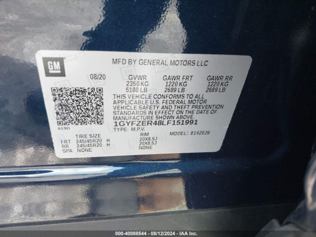 1GYFZER48LF151991 Cadillac Xt4 Fwd Sport