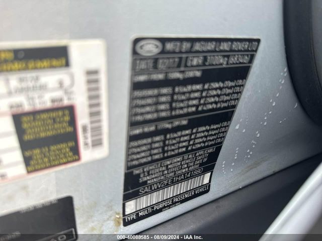 SALWV2FE1HA141880 Land Rover Range Rover Sport Autobiography