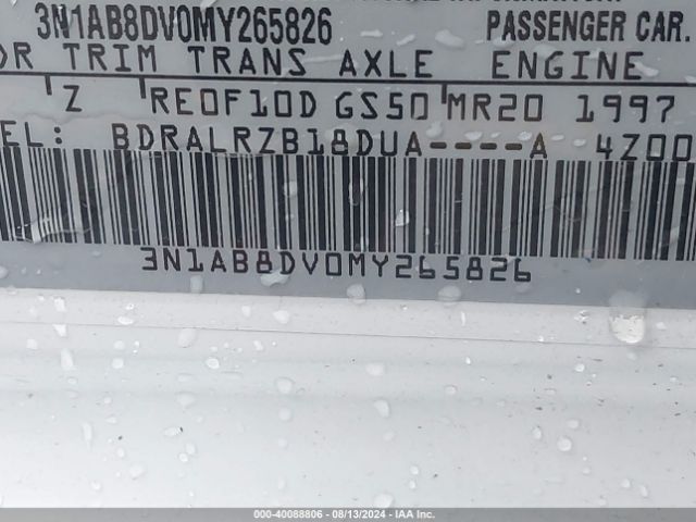 3N1AB8DV0MY265826 Nissan Sentra Sr Xtronic Cvt