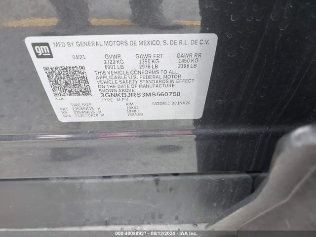 Chevrolet Blazer Awd 3lt 2021 3GNKBJRS3MS560758 Image 9