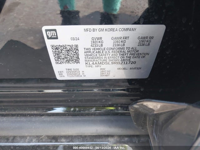 KL4AMDSL9RB211720 Buick Encore Gx Sport Touring Fwd