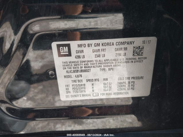 KL4CJBSB1JB566527 Buick Encore Preferred Ii