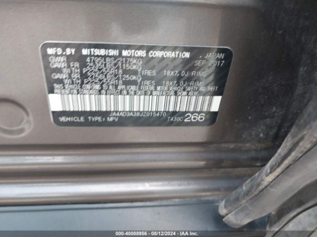 JA4AD3A38JZ015470 Mitsubishi Outlander Sel