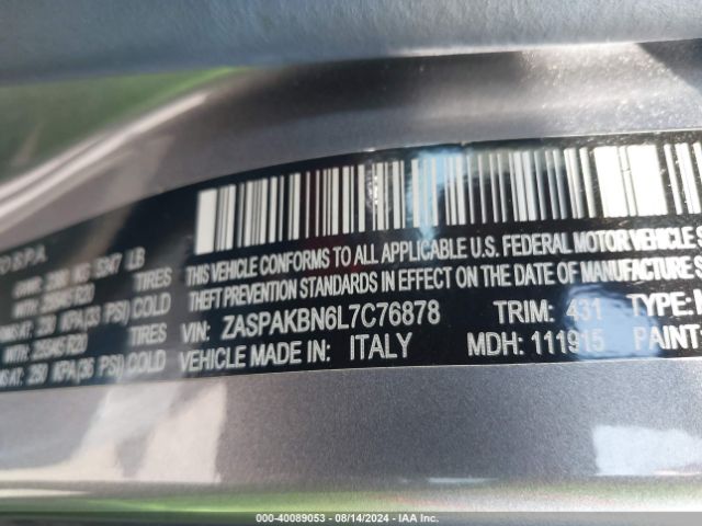 ZASPAKBN6L7C76878 Alfa Romeo Stelvio Ti Awd