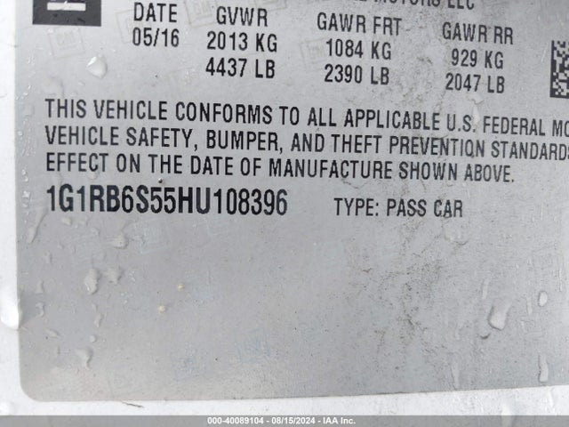 Chevrolet Volt Premier 2017 1G1RB6S55HU108396 Image 9