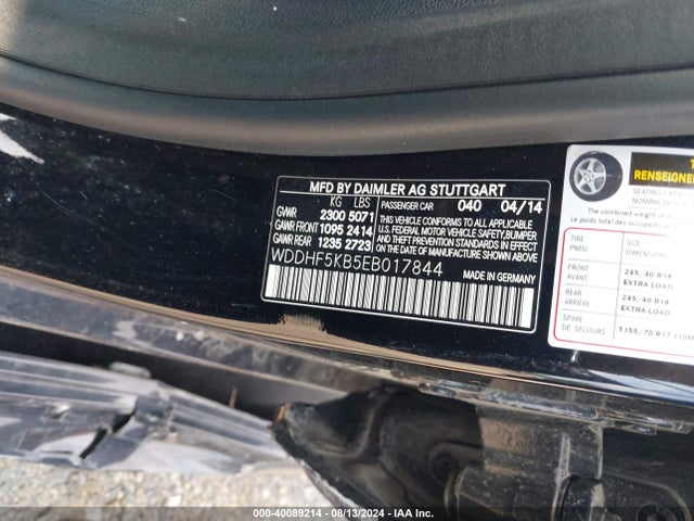 WDDHF5KB5EB017844 Mercedes-Benz E 350