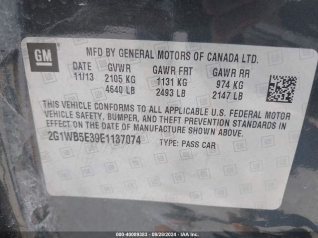 2G1WB5E39E1137074 Chevrolet Impala Limited Lt