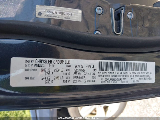 1C4NJRFB0ED718342 Jeep Patriot Latitude