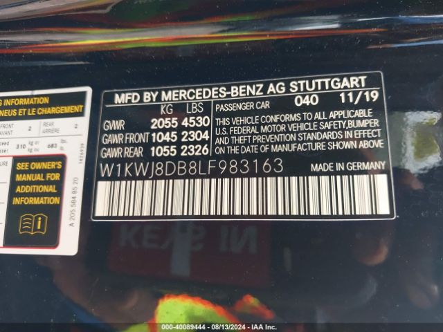 W1KWJ8DB8LF983163 Mercedes-Benz C 300